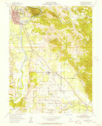 Healdsburg 1955 topographic map thumbnail