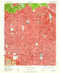 Hollywood 1953 topographic map preview