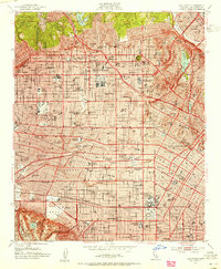 Hollywood 1953 topographic map preview