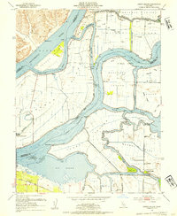 Jersey Island 1952 topographic map thumbnail