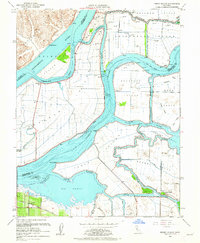 Jersey Island 1952 topographic map thumbnail