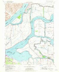 Jersey Island 1952 topographic map thumbnail