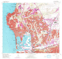 La Jolla 1967 topographic map thumbnail