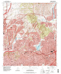 La Mesa 1994 topographic map thumbnail