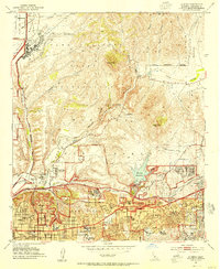La Mesa 1953 topographic map thumbnail