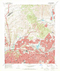 La Mesa 1967 topographic map thumbnail