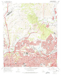 La Mesa 1967 topographic map thumbnail