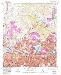 La Mesa 1967 topographic map thumbnail