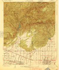 La Verne 1940 topographic map preview