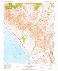 Las Pulgas Canyon 1948 topographic map thumbnail
