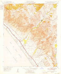 Las Pulgas Canyon 1949 topographic map thumbnail