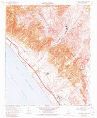 Las Pulgas Canyon 1968 topographic map thumbnail