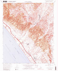 Las Pulgas Canyon 1968 topographic map thumbnail