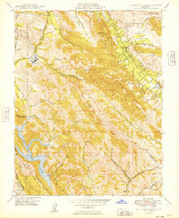 Las Trampas Ridge 1949 topographic map thumbnail