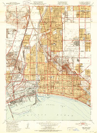Long Beach 1949 topographic map thumbnail