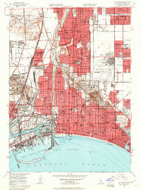 Long Beach 1949 topographic map thumbnail