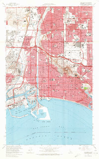 Long Beach 1964 topographic map thumbnail