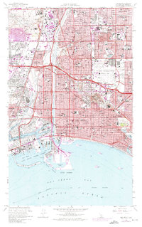 Long Beach 1964 topographic map thumbnail