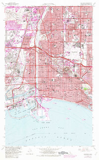 Long Beach 1964 topographic map thumbnail