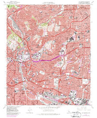 Los Angeles 1966 topographic map thumbnail