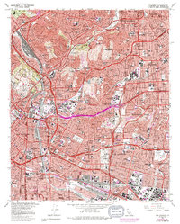 Los Angeles 1966 topographic map thumbnail