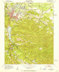 Los Gatos 1953 topographic map thumbnail