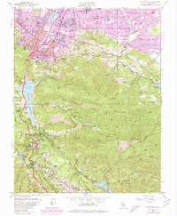 Los Gatos 1953 topographic map thumbnail