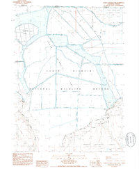 Lower Klamath Lake 1985 topographic map thumbnail