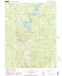 Mammoth Pool Dam 1990 topographic map thumbnail