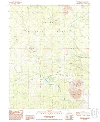 Manzanita Lake 1985 topographic map thumbnail