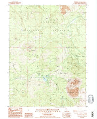 Manzanita Lake 1985 topographic map thumbnail