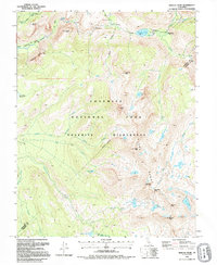 Merced Peak 1992 topographic map thumbnail