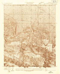Mescal Creek 1934 topographic map thumbnail