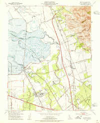 Milpitas 1953 topographic map thumbnail