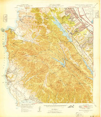 Montara Mountain 1949 topographic map thumbnail