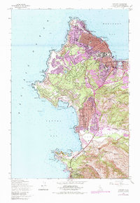 Monterey 1947 topographic map thumbnail