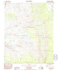 Mt. Kaweah 1985 topographic map thumbnail