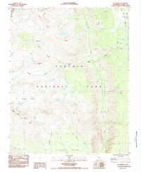 Mt. Kaweah 1985 topographic map thumbnail