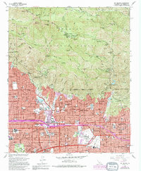 Mt. Wilson 1966 topographic map thumbnail