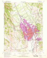 Napa 1951 topographic map thumbnail