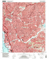 National City 1996 topographic map thumbnail