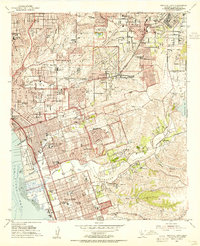 National City 1953 topographic map thumbnail