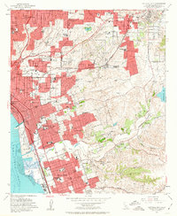 National City 1953 topographic map thumbnail