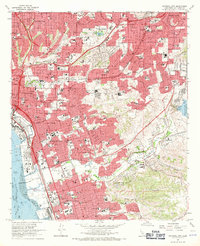 National City 1967 topographic map thumbnail