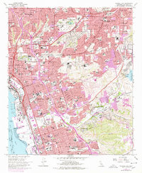 National City 1967 topographic map thumbnail