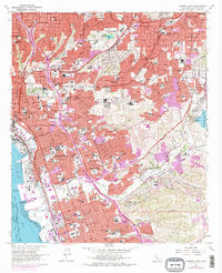 National City 1967 topographic map thumbnail