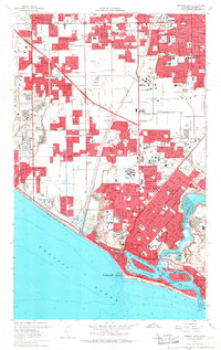 Newport Beach 1965 topographic map thumbnail