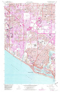 Newport Beach 1965 topographic map thumbnail