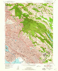 Oakland East 1947 topographic map thumbnail