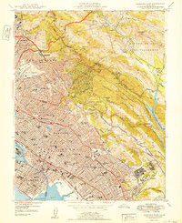 Oakland East 1949 topographic map thumbnail